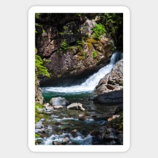 Small Waterfall In Mountain Stream Sticker